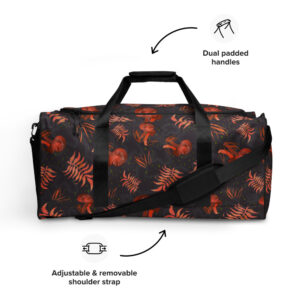 Red Mushroom Wonderland Duffle Bag