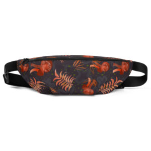 Red Mushroom Wonderland Hero Adjustable Waist Bag (Deepest Purple)