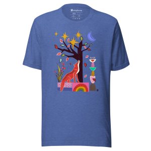 Animal Series: Fox Under The Moon – Short-Sleeve Unisex T-Shirt (4 Colors)