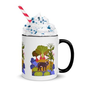 Animal Series: Piglet's Garden Paradise Ceramic Mug (4 Color Interior, Handle & Rim)