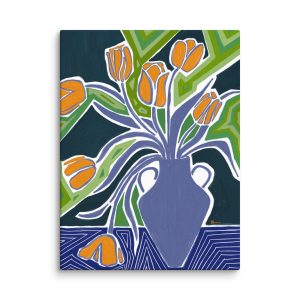 Tulips & Geometrics – Archival Canvas Print