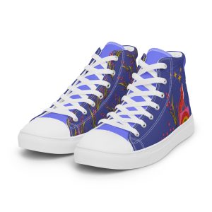 Stargazing Fox – High Top Canvas Shoes