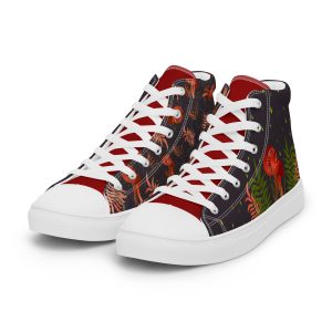 Red Mushroom Wonderland – High Top Canvas Shoes